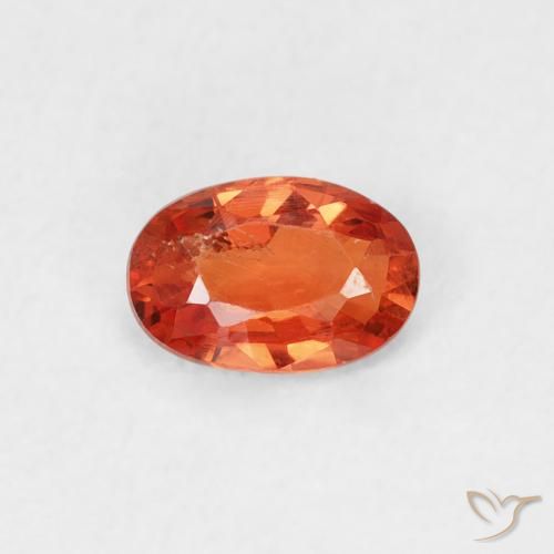 0.56ct 天然 琥珀橙 蓝宝石, 椭圆形, VS