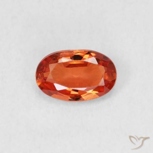 0.53ct 天然 中橙 蓝宝石, 椭圆形, VS