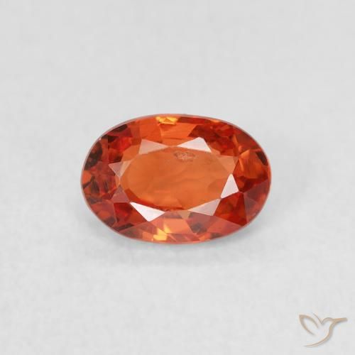 0.63ct 天然 火橙 蓝宝石, 椭圆形, VS