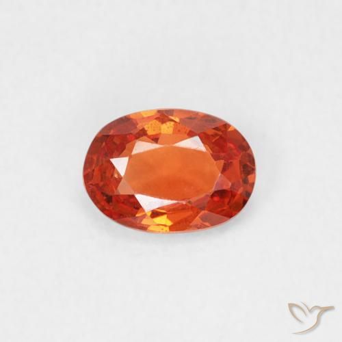 0.50ct 天然 暖橙 蓝宝石, 椭圆形, VS