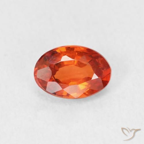 0.68ct 天然 琥珀橙 蓝宝石, 椭圆形, VVS-VS