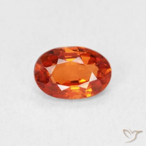 0.63ct 天然 琥珀橙 蓝宝石, 椭圆形, VVS-VS