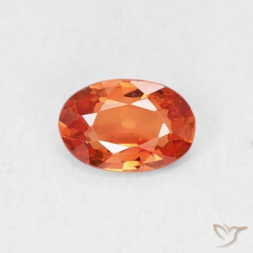 0.61ct 天然 中橙 蓝宝石, 椭圆形, VVS-VS