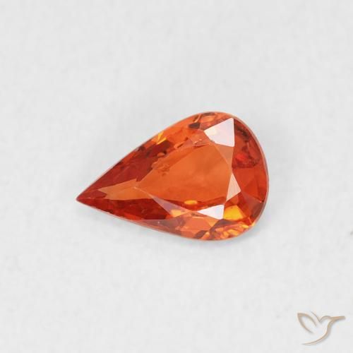 0.43ct 天然 琥珀橙 蓝宝石, 梨形, VS