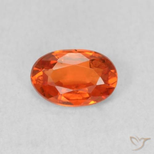 0.51ct 天然 中橙 蓝宝石, 椭圆形, VS