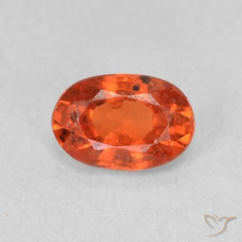 0.68ct 天然 中橙 蓝宝石, 椭圆形, VS