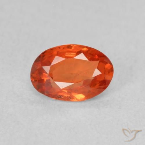0.52ct 天然 中橙 蓝宝石, 椭圆形, VS