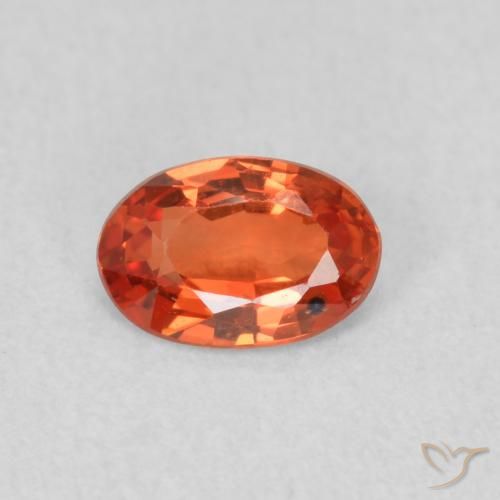 0.56ct 天然 红橙色 蓝宝石, 椭圆形, VS