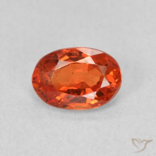 0.73ct 天然 暖橙 蓝宝石, 椭圆形, VS