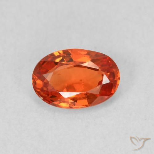 0.54ct 天然 红橙色 蓝宝石, 椭圆形, VS