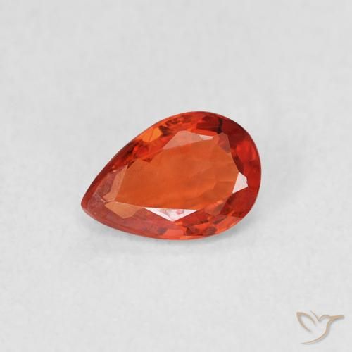 0.46ct 天然 中红 蓝宝石, 梨形, VVS-VS