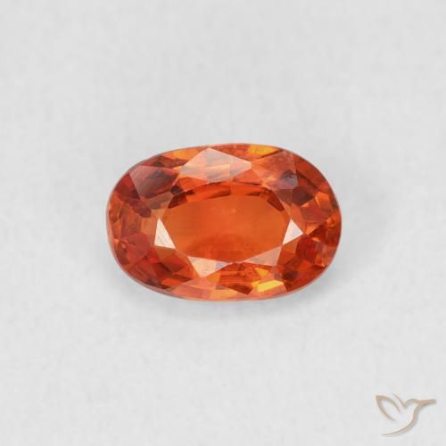 0.62ct 天然 中橙 蓝宝石, 椭圆形, VVS-VS