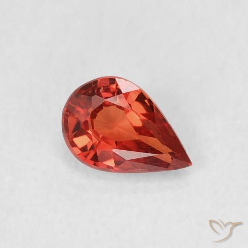 0.51ct 天然 深红色 蓝宝石, 梨形, VVS-VS