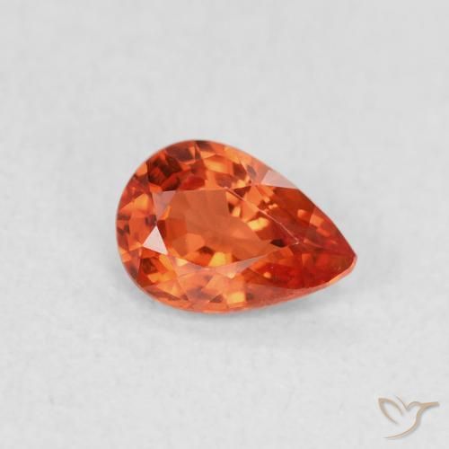 0.47ct 天然 深红色 蓝宝石, 梨形, VVS-VS