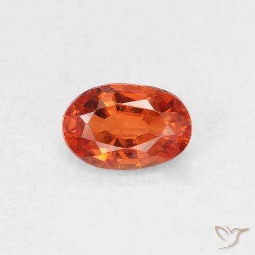 0.59ct 天然 红橙色 蓝宝石, 椭圆形, VS