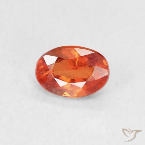 0.73ct 天然 亮橙色 蓝宝石, 椭圆形, VVS-VS