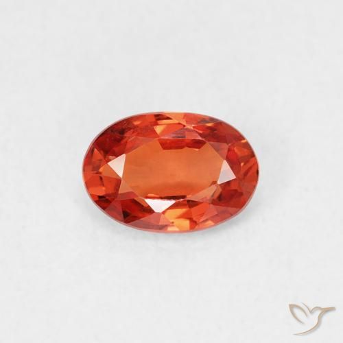 0.51ct 天然 中橙 蓝宝石, 椭圆形, VVS-VS