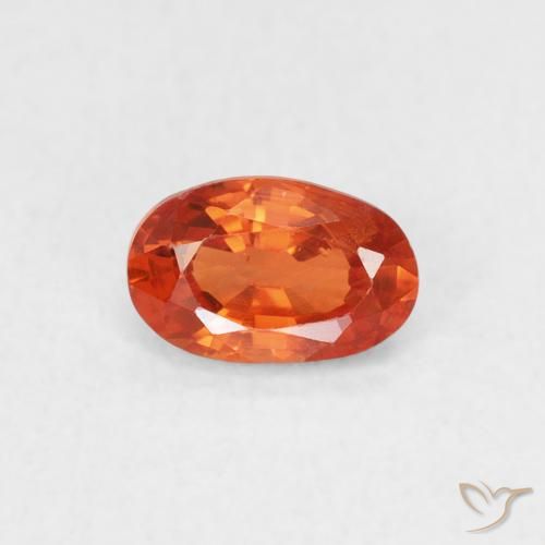 0.62ct 天然 琥珀橙 蓝宝石, 椭圆形, VS