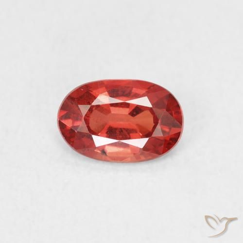0.51ct 天然 明亮的深红色 蓝宝石, 椭圆形, VS