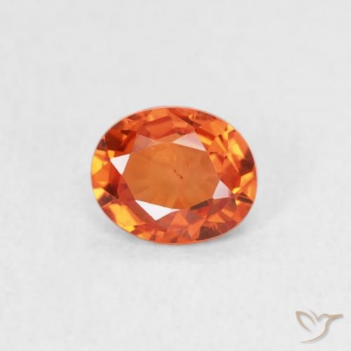 0.49ct 天然 火橙 蓝宝石, 椭圆形, VS
