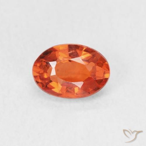 0.73ct 天然 火橙 蓝宝石, 椭圆形, VS