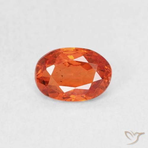 0.59ct 天然 红橙色 蓝宝石, 椭圆形, VS
