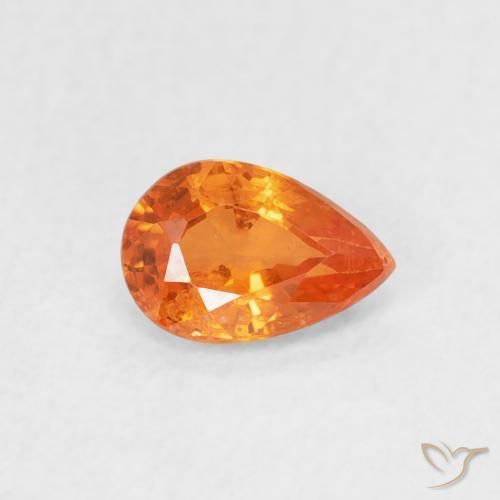 0.54ct 天然 亮橙色 蓝宝石, 梨形, VS