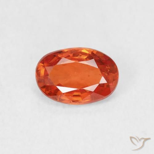 0.63ct 天然 中橙 蓝宝石, 椭圆形, VS