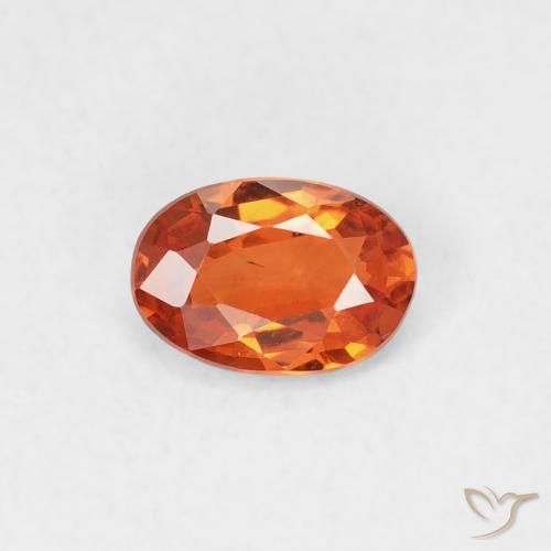0.52ct 天然 琥珀橙 蓝宝石, 椭圆形, VVS-VS
