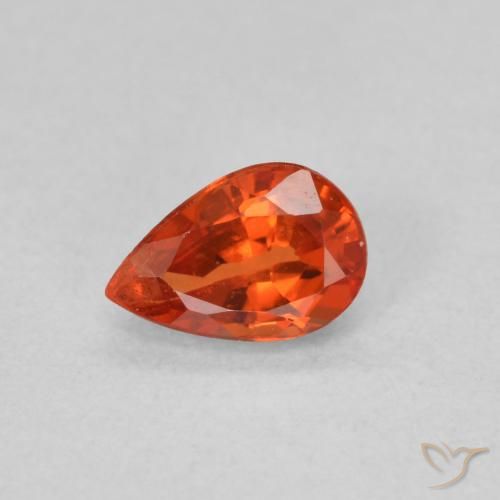 0.52ct 天然 红橙色 蓝宝石, 梨形, VVS-VS