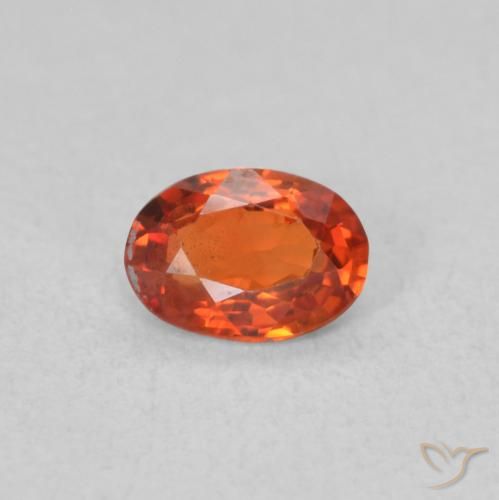 0.48ct 天然 红橙色 蓝宝石, 椭圆形, VS