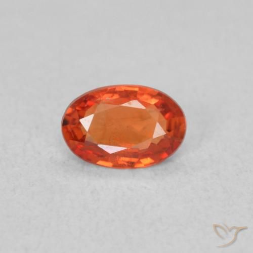 0.41ct 天然 红橙色 蓝宝石, 椭圆形, VVS-VS