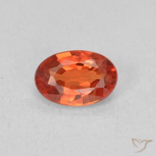 0.71ct 天然 红橙色 蓝宝石, 椭圆形, VS