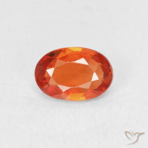 0.55ct 天然 琥珀橙 蓝宝石, 椭圆形, VVS