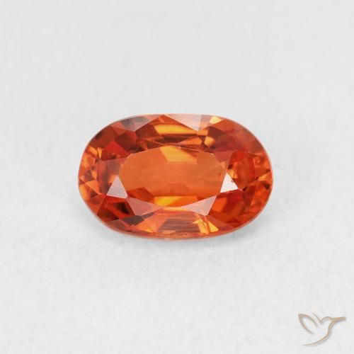 0.71ct 天然 红橙色 蓝宝石, 椭圆形, VVS