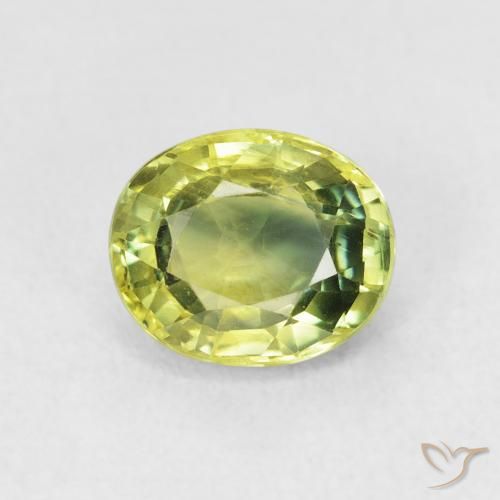 2.00ct 天然 Medium Light Green 蓝宝石, 椭圆形, VVS-VS