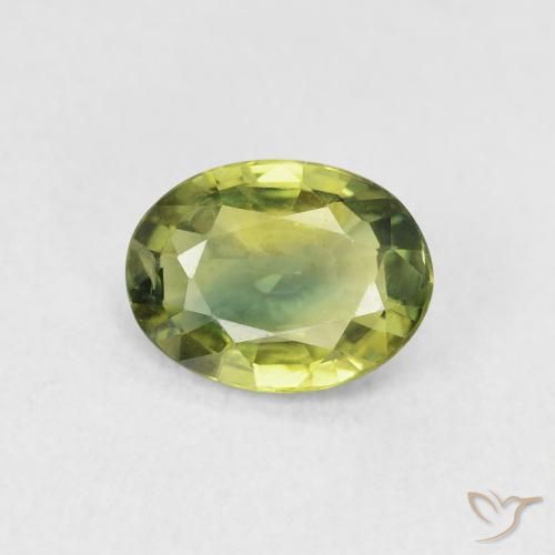 1.51ct 天然 浅森林绿 蓝宝石, 椭圆形, VVS-VS
