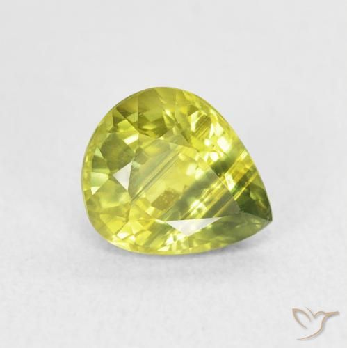 1.99ct 天然 中黄色 蓝宝石, 梨形, VVS-VS