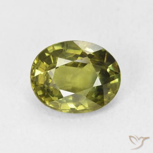 2.25ct 天然 暗绿色 蓝宝石, 椭圆形, VVS-VS