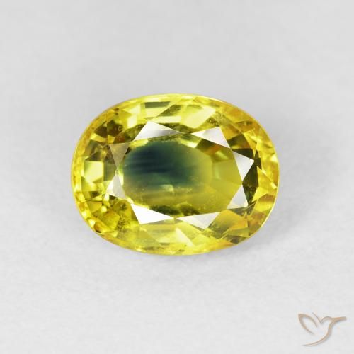 3.12ct 天然 土金 蓝宝石, 椭圆形, VS