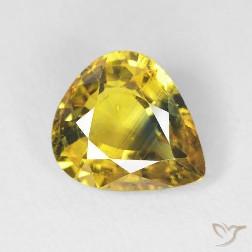 3.39ct 天然 深金棕色 蓝宝石, 梨形, VS