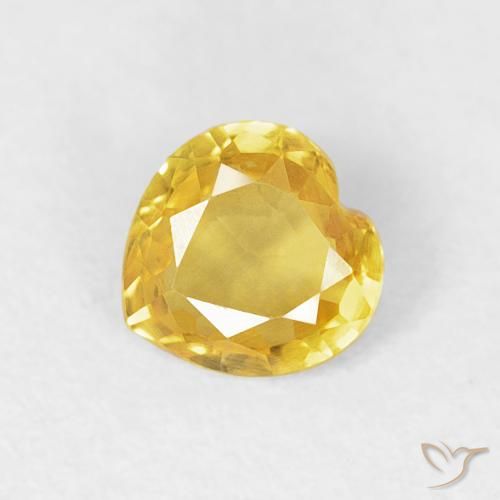 0.39ct 天然 托斯卡纳黄 蓝宝石, 心形, VVS-VS