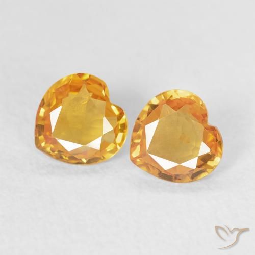 0.67ctw 天然 Medium Dark-Golden 蓝宝石, 心形, VS