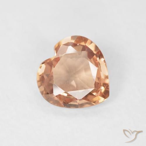 0.40ct 天然 中橙 蓝宝石, 心形, VS