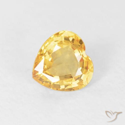 0.48ct 天然 金橙色 蓝宝石, 心形, VS
