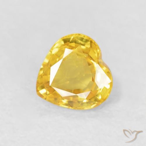 0.48ct 天然 金橙色 蓝宝石, 心形, VVS-VS