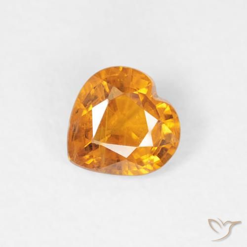 0.37ct 天然 中橙 蓝宝石, 心形, VS-SI