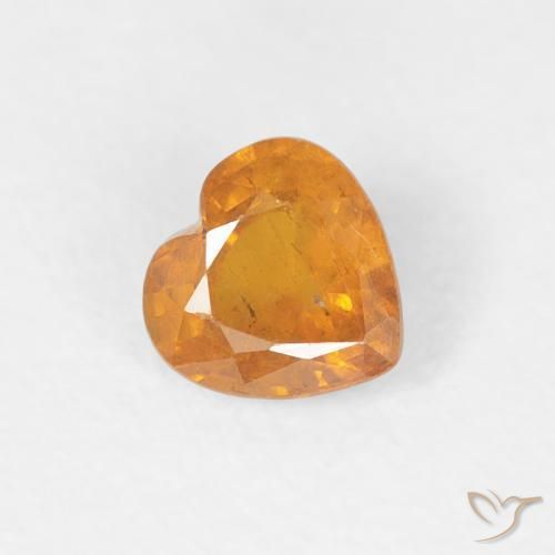 0.46ct 天然 琥珀橙 蓝宝石, 心形, VS-SI