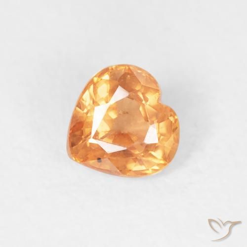 0.45ct 天然 中橙 蓝宝石, 心形, VS