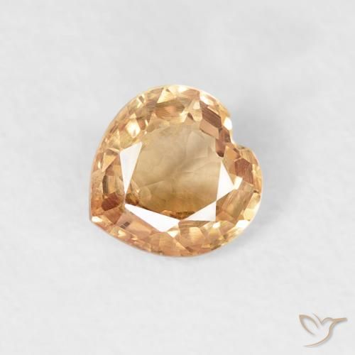 0.46ct 天然 中橙 蓝宝石, 心形, VS
